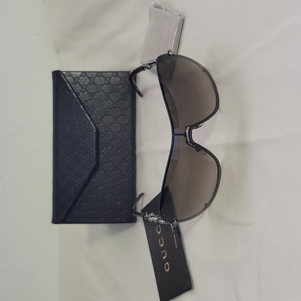 Gucci New Crystal Temple Aviator Sunglass